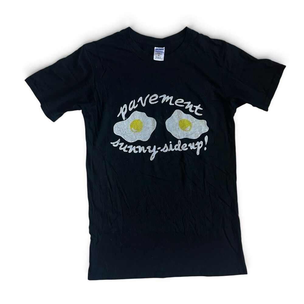 Pavement Sunny Side Up Shirt S Used Black Indie Rock Stephen Malkmus Vintage Tee